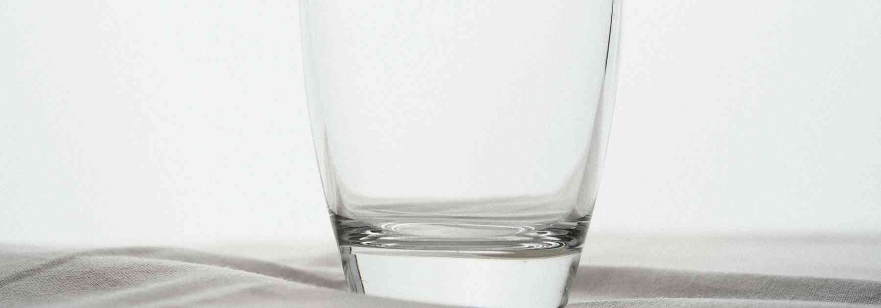 empty drinking glass